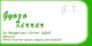 gyozo kirrer business card