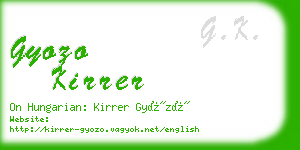 gyozo kirrer business card